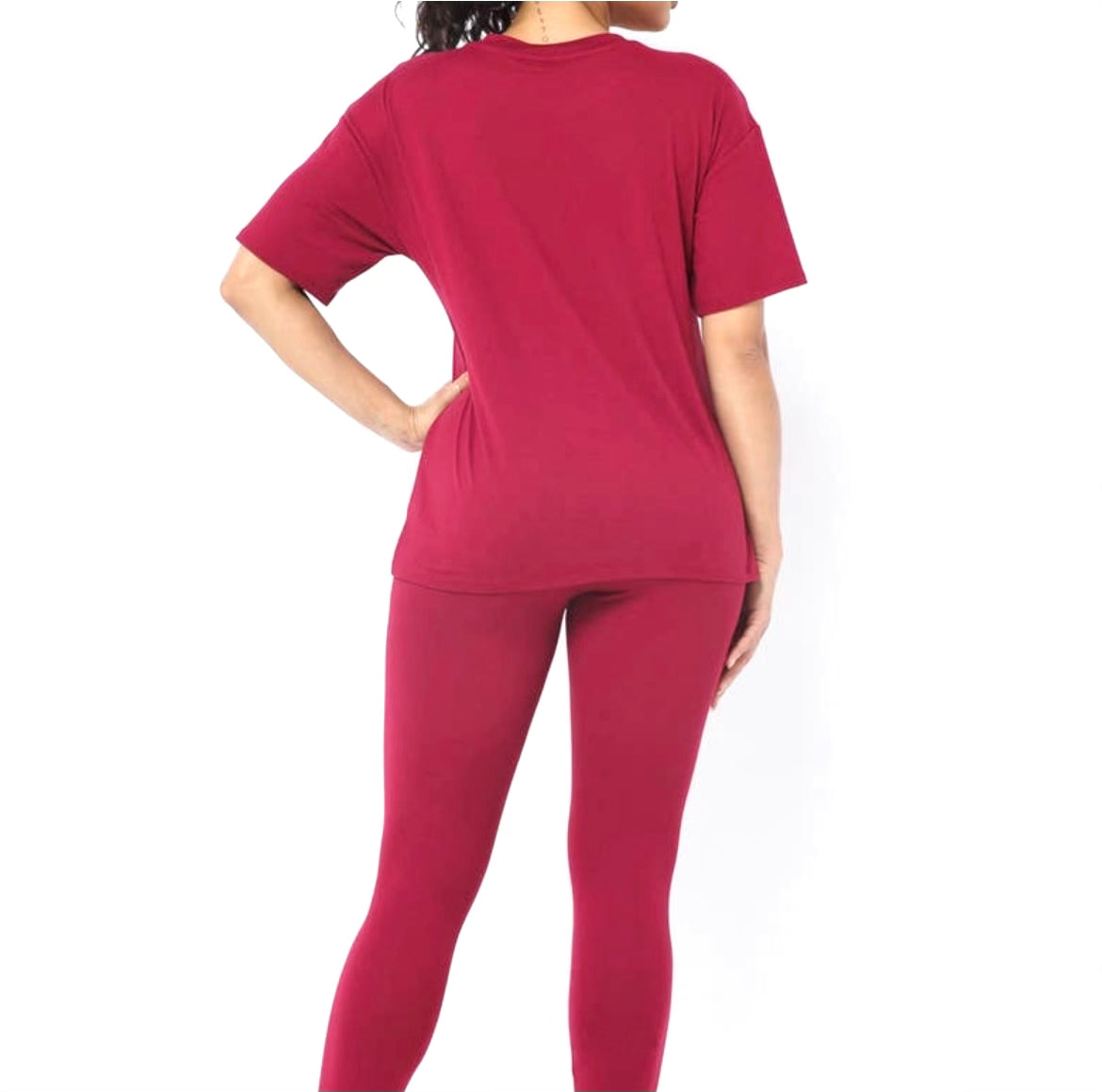Plus Size Legging Sets| Plus Size Two Piece Outfits Regular Tee and Leggings Matching Set