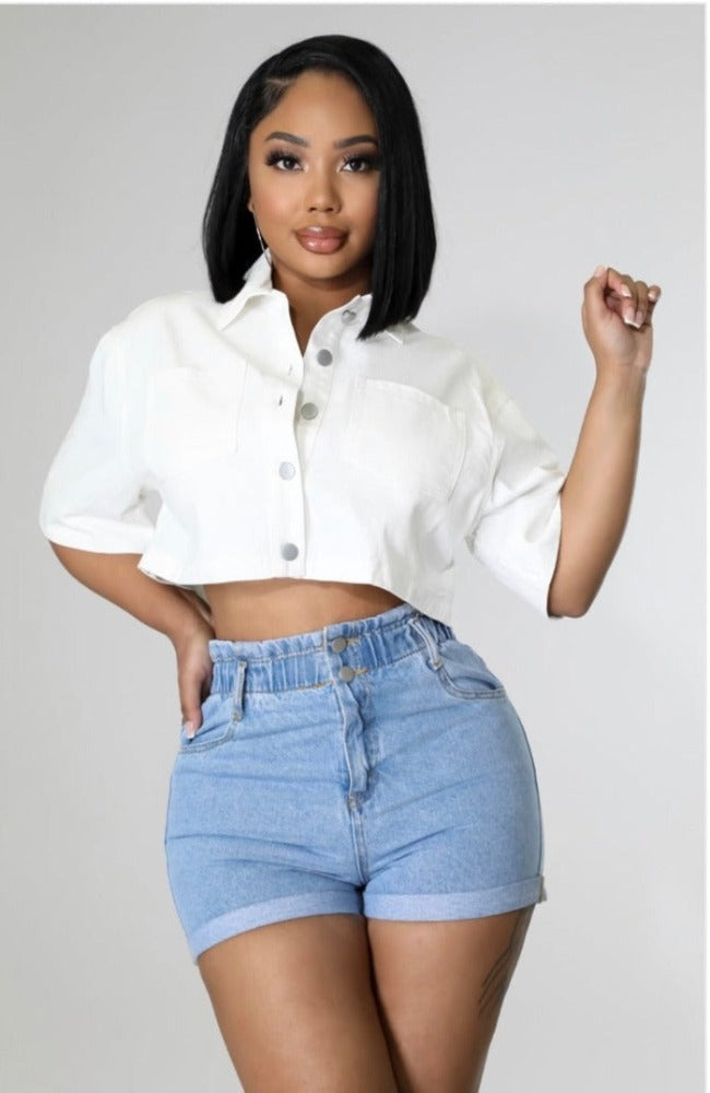 Plus size tops jeans haul, Curvy women denim shorts, fashion trends 2024 -  YouTube